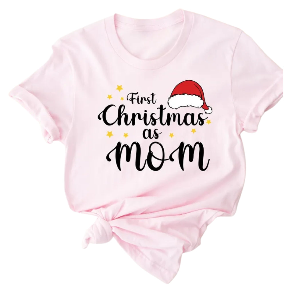 Custom My First Christmas Matching Family T Shirt, Personalized 1st Christmas Family Matching Shirts ET1007