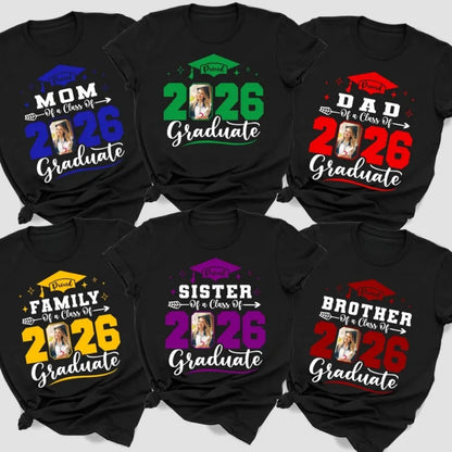 Custom Photo Graduation Matching T Shirt For Family, Custom Graduate Matching Family Shirts ET0189