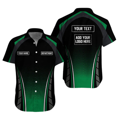 Custom Racing Workwear Hawaiian Shirt With Logo, Personalized Racing Mechanic Shirts HE0290