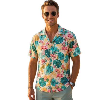 Flamingo Tropical Matching Family Hawaiian Shirt, Flamingo Beach Family Hawaiian Shirts ET0893