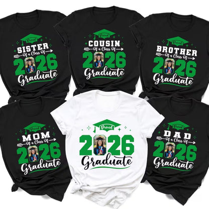 Custom Photo Graduation Matching T Shirt For Family, Custom Graduate Matching Family Shirts ET0189