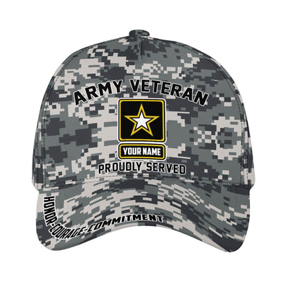 3D Classic Cap Army Veteran Personalized Name Cap 37 Lasfour CA1014