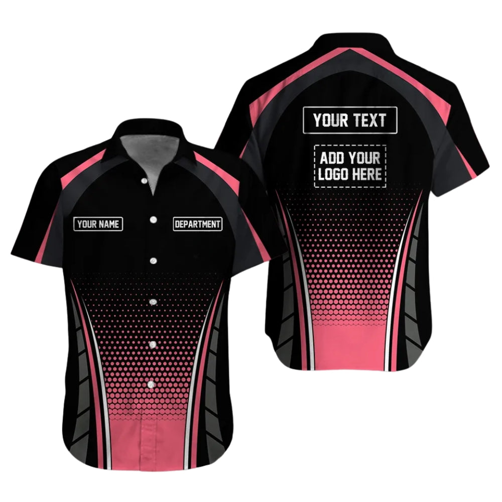 Custom Racing Workwear Hawaiian Shirt With Logo, Personalized Racing Mechanic Shirts HE0290