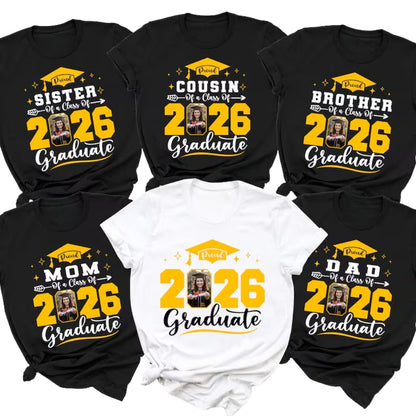 Custom Photo Graduation Matching T Shirt For Family, Custom Graduate Matching Family Shirts ET0189