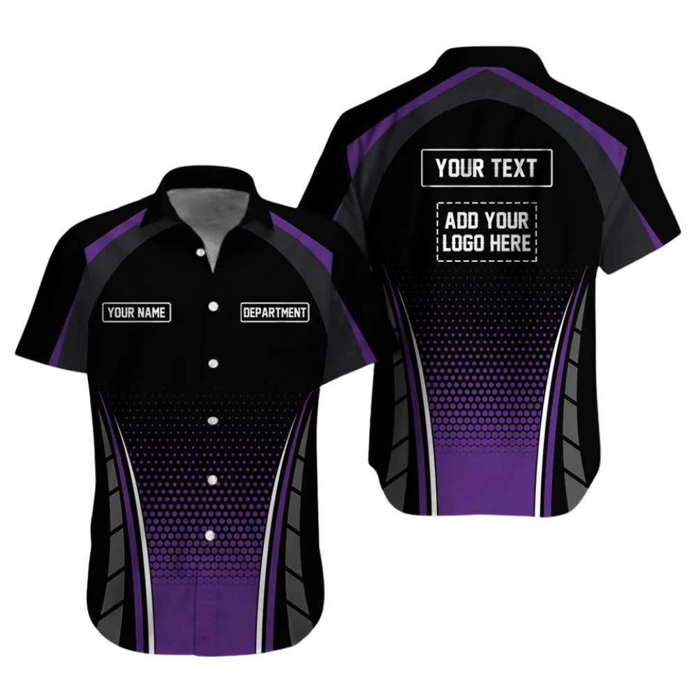 Custom Racing Workwear Hawaiian Shirt With Logo, Personalized Racing Mechanic Shirts HE0290