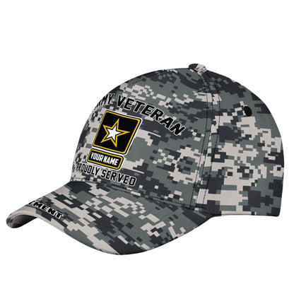 3D Classic Cap Army Veteran Personalized Name Cap 37 Lasfour CA1014