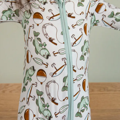 Fishing Baby Convertible Zippy Romper, Fishing Lover Baby Romper Convertible BB0625