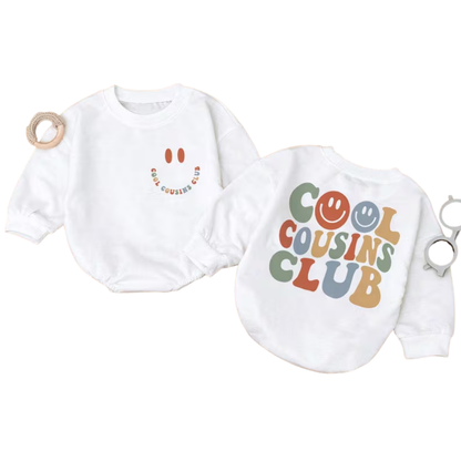 Big Cousin Club Matching Baby Romper Sweatshirt, Cousin Baby Romper Sweater BB0492