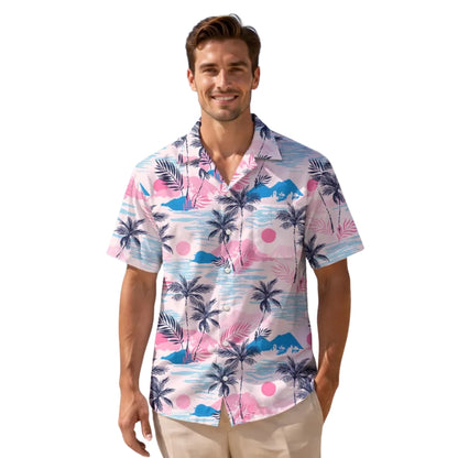Pink Tropical Matching Hawaiian Family Shirts, Family Tropical Hawaiian Shirts ET0894