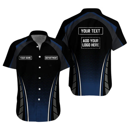 Custom Racing Workwear Hawaiian Shirt With Logo, Personalized Racing Mechanic Shirts HE0290