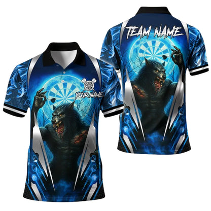 Custom Werewolf Darts Polo Shirt For Mens, Custom Wolf Darts Team Shirts DE0068