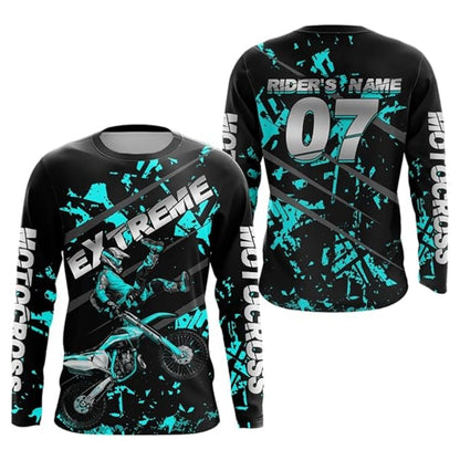 Custom Extreme Rider Motocross Long Sleeve Jersey For Men, Custom Racing Dirt Bike Shirts MZ0007