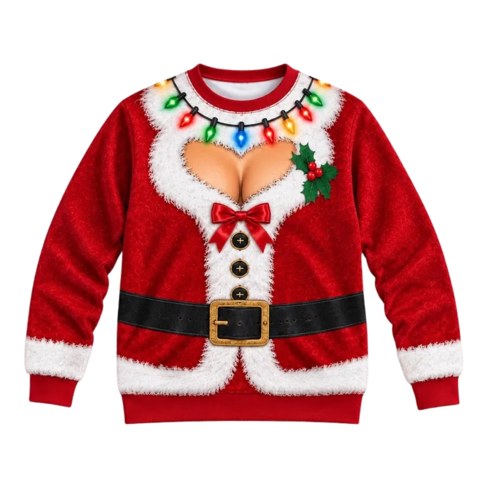 Santa Suit Funny Christmas Sweatshirt For Women Men, Christmas Funny Sweatshirt 2D1043