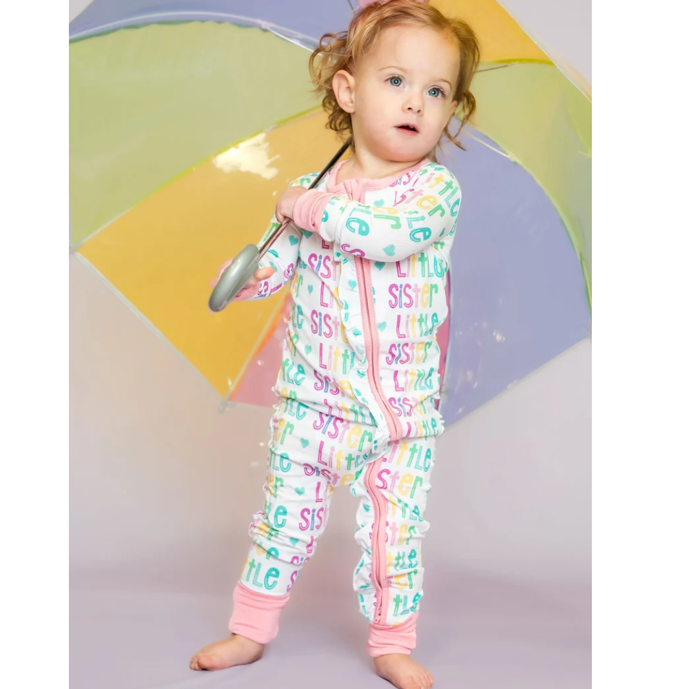 Little Sister Baby Convertible Zippy Romper, Sister Baby Romper Convertible BB0626
