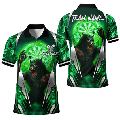 Custom Werewolf Darts Polo Shirt For Mens, Custom Wolf Darts Team Shirts DE0068