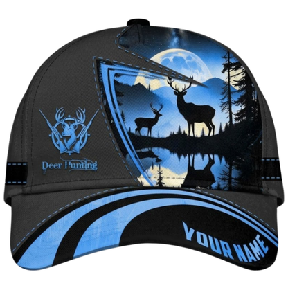 Custom Deer Hunting Sunset Baseball Cap, Custom Hunting Lover Cap Hat CP0720