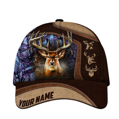 Custom Whitetail Deer Hunting 3D Printed Hat Cap, Custom Deer Hunting Caps CP0345