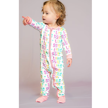Little Sister Baby Convertible Zippy Romper, Sister Baby Romper Convertible BB0626