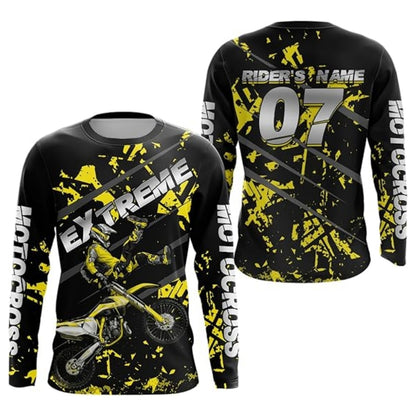 Custom Extreme Rider Motocross Long Sleeve Jersey For Men, Custom Racing Dirt Bike Shirts MZ0007