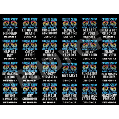 Most Likely To Cruise Crew 288 Quotes Matching Family T Shirts, Funny Cruise Trip Matching Shirts For Family ET0584