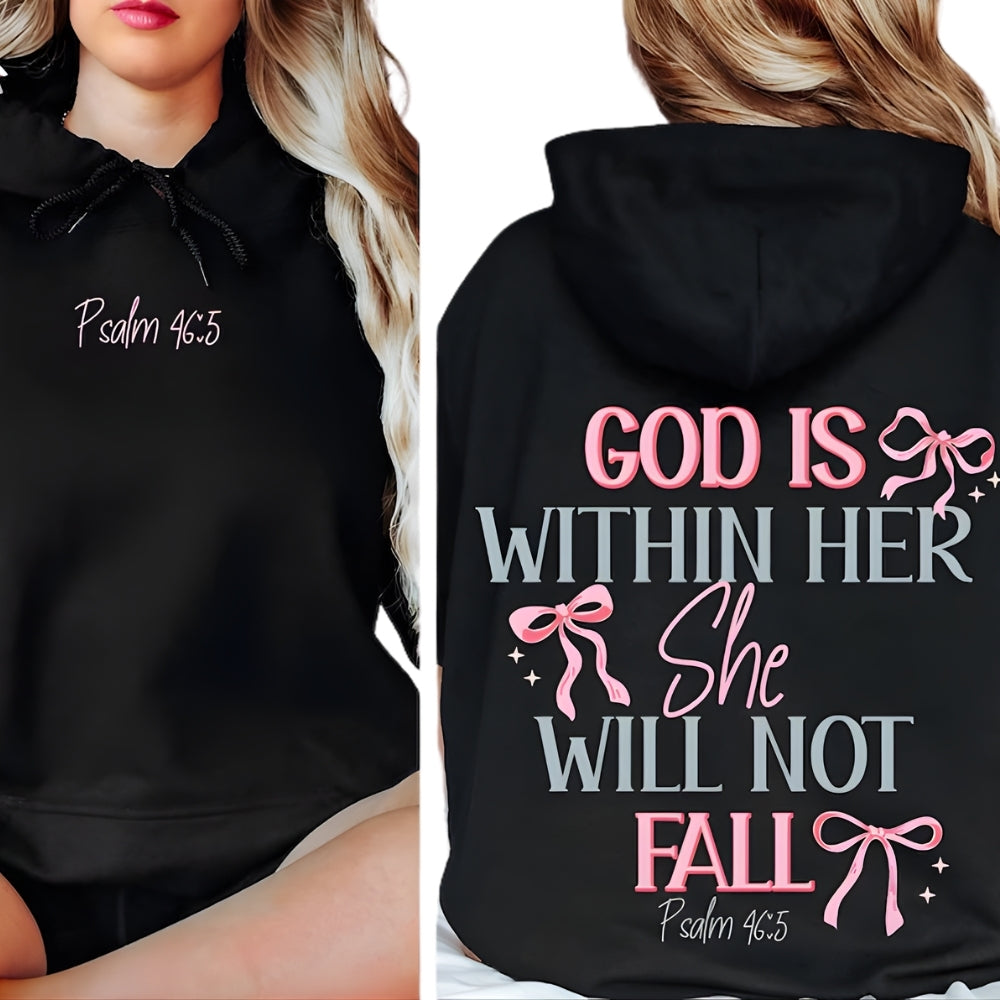 God Is Within Her She Will Not Fall Hoodie, Christian Bible Verse Hoodie 2D0310