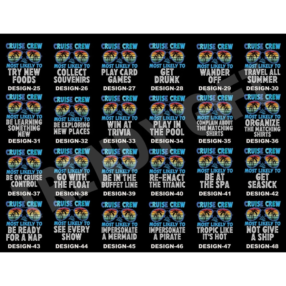 Most Likely To Cruise Crew 288 Quotes Matching Family T Shirts, Funny Cruise Trip Matching Shirts For Family ET0584