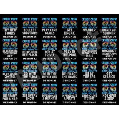 Most Likely To Cruise Crew 288 Quotes Matching Family T Shirts, Funny Cruise Trip Matching Shirts For Family ET0584