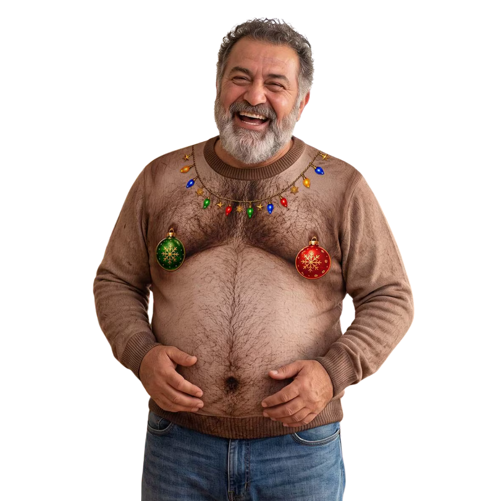 Fat Belly Santa Christmas Ugly Sweatshirt For Men, Funny Christmas Sweater 3D Printed 2D1181
