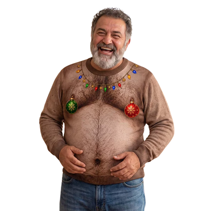Fat Belly Santa Christmas Ugly Sweatshirt For Men, Funny Christmas Sweater 3D Printed 2D1181