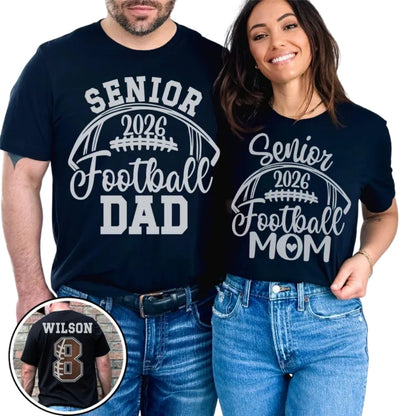 Custom Senior Football Matching Family T Shirts, Personalized Senior Football Night Matching Shirts For Family ET0504