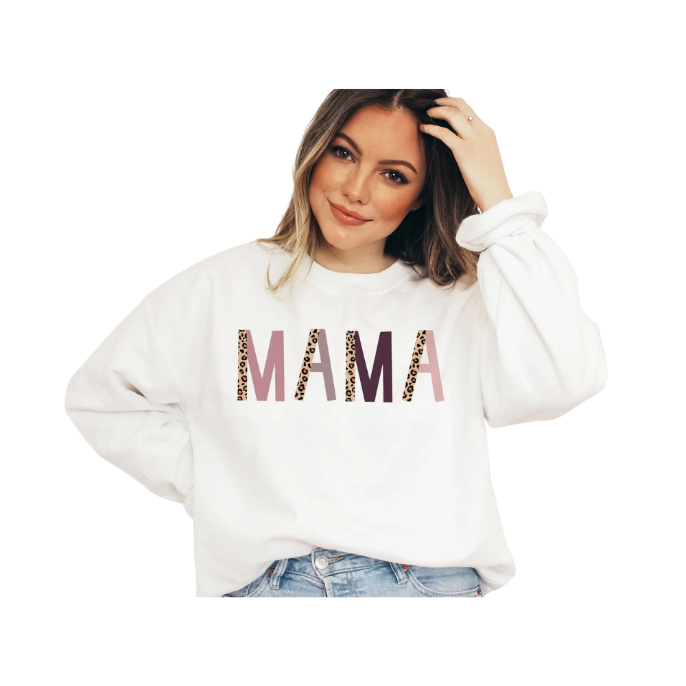 Leopard Mama And Mini Matching Sweatshirt, Mommy And Daughter Sweatshirt ET1378