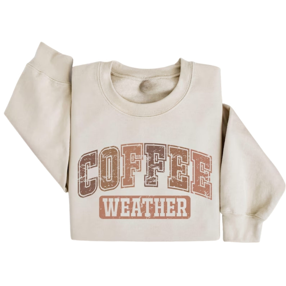 Retro Coffee Weather Sweatshirt, Coffee Lover Sweatshirt 2D0773