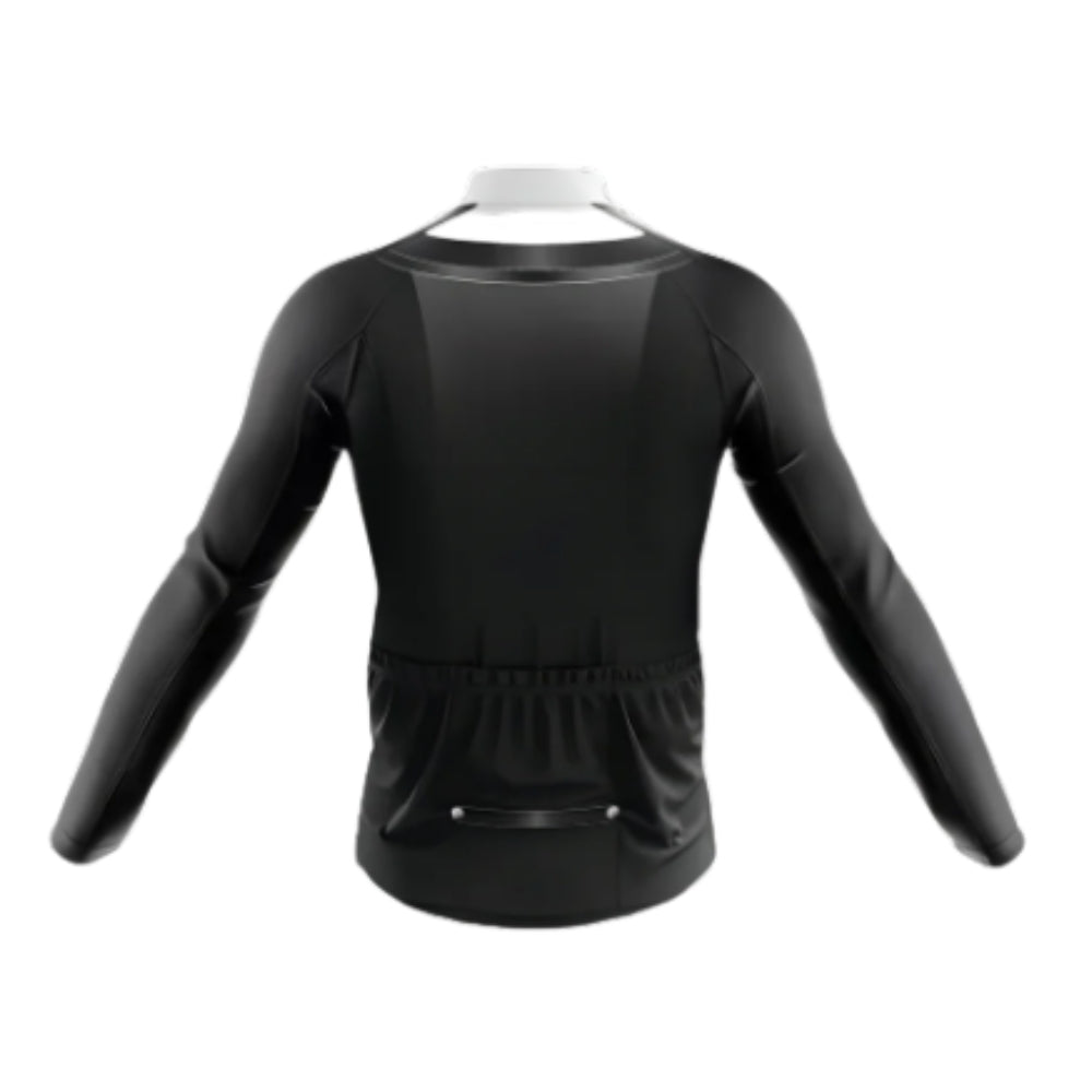 Tuxedo Black And White Long Sleeve Cycling Jersey For Men, Tuxedo Cycling Jerseys CG0722