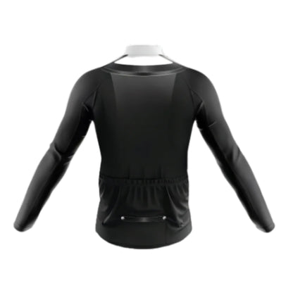 Tuxedo Black And White Long Sleeve Cycling Jersey For Men, Tuxedo Cycling Jerseys CG0722