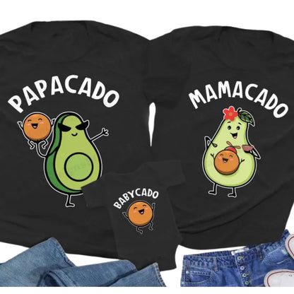 Papacado Mamacado Matching Avocado Family T Shirts, Funny Avocado Shirts For Family ET0225
