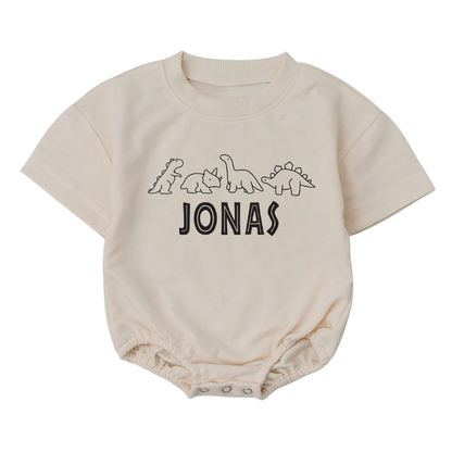 Personalized Dinosaur Baby T Shirt Romper Cute, Custom Dinosaur Baby Romper With Name BB0052