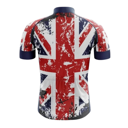 United Kingdom Flag Cycling Short Sleeve Jersey Mens, Patriotic United Kingdom Cycling Jersey CG0834