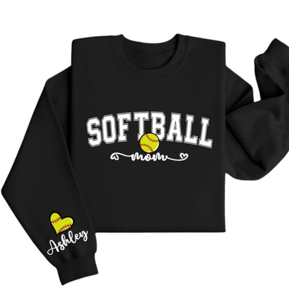 Custom Softball Mom Sweatshirt, Custom Softball Sweatshirt For Mama 2D0512