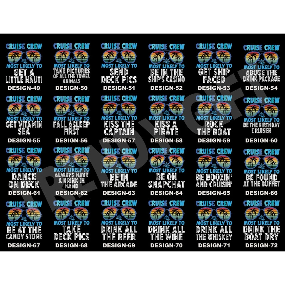 Most Likely To Cruise Crew 288 Quotes Matching Family T Shirts, Funny Cruise Trip Matching Shirts For Family ET0584