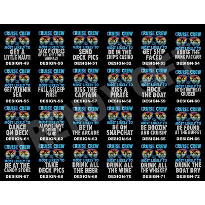 Most Likely To Cruise Crew 288 Quotes Matching Family T Shirts, Funny Cruise Trip Matching Shirts For Family ET0584