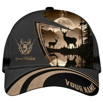 Custom Deer Hunting Sunset Baseball Cap, Custom Hunting Lover Cap Hat CP0720