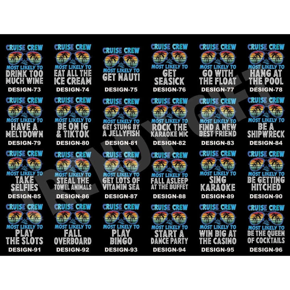 Most Likely To Cruise Crew 288 Quotes Matching Family T Shirts, Funny Cruise Trip Matching Shirts For Family ET0584