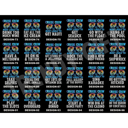 Most Likely To Cruise Crew 288 Quotes Matching Family T Shirts, Funny Cruise Trip Matching Shirts For Family ET0584