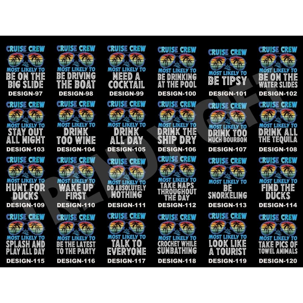 Most Likely To Cruise Crew 288 Quotes Matching Family T Shirts, Funny Cruise Trip Matching Shirts For Family ET0584