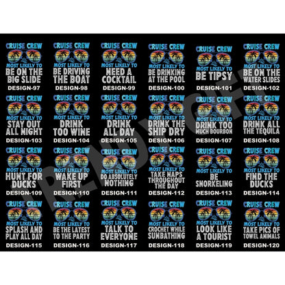 Most Likely To Cruise Crew 288 Quotes Matching Family T Shirts, Funny Cruise Trip Matching Shirts For Family ET0584