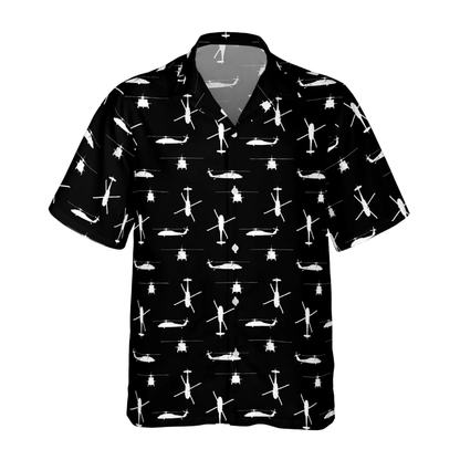 UH-60 Black Hawk Aircraft Hawaiian Shirt For Men, Military Airplane Hawaiian Shirt HE0784