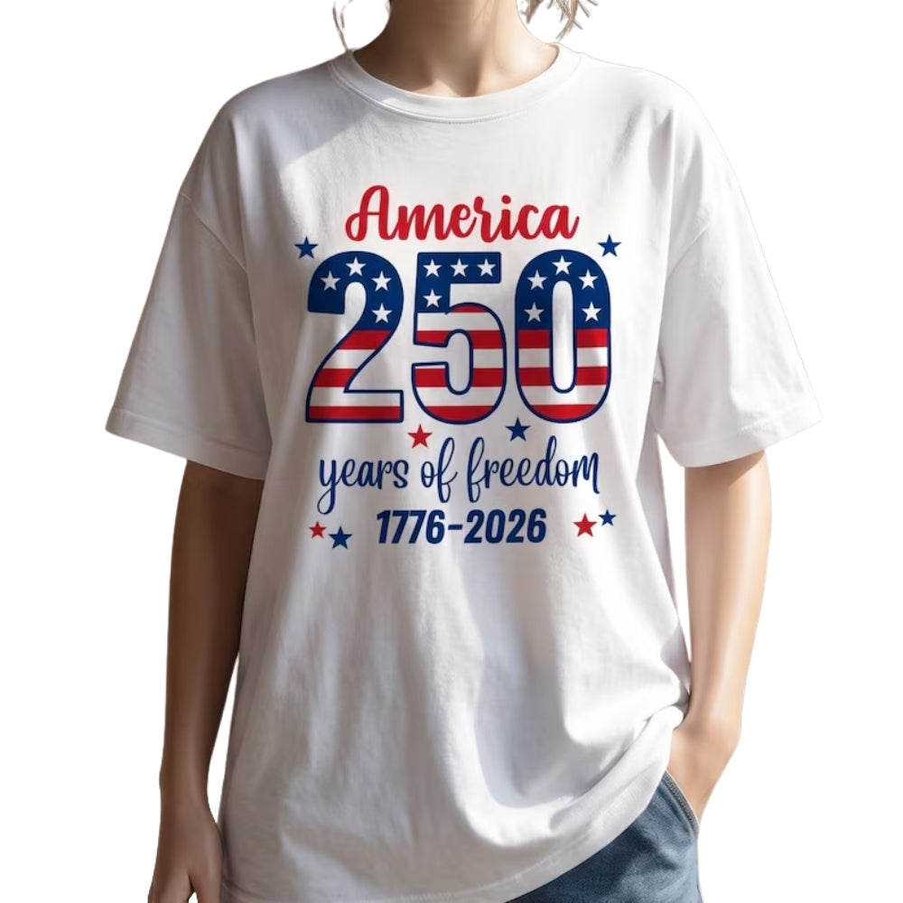 250 Years of Freedom USA Flag Matching Family T Shirt, Matching 4th Of July Shirt For Family ET0731