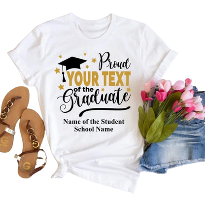 Proud Of The Graduate Personalized Matching Family T Shirts, Custom Graduation Family Shirts ET0191