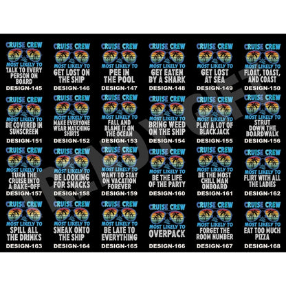 Most Likely To Cruise Crew 288 Quotes Matching Family T Shirts, Funny Cruise Trip Matching Shirts For Family ET0584