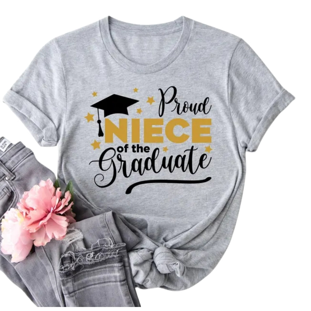 Proud Of The Graduate Personalized Matching Family T Shirts, Custom Graduation Family Shirts ET0191